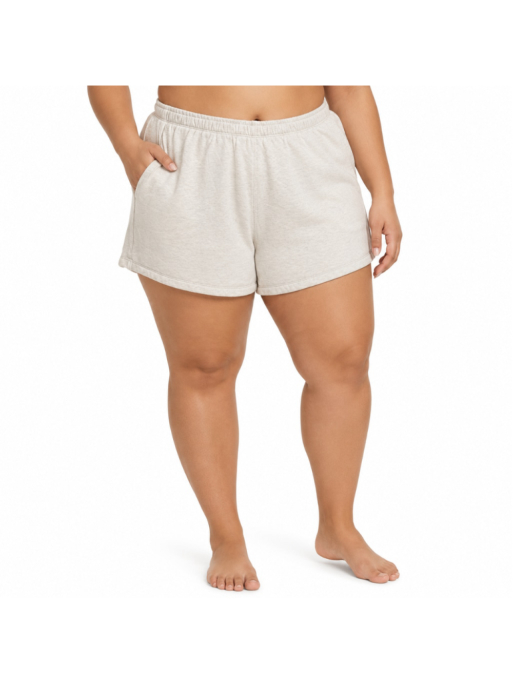 Women's Plus Size Wild Fable Fleece Pull-On Shorts – Heather Gray–Size 2XL–NWT